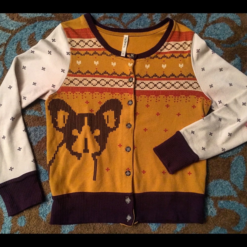 Boutique PBJ Frenchie the Bulldog cardigan sweater